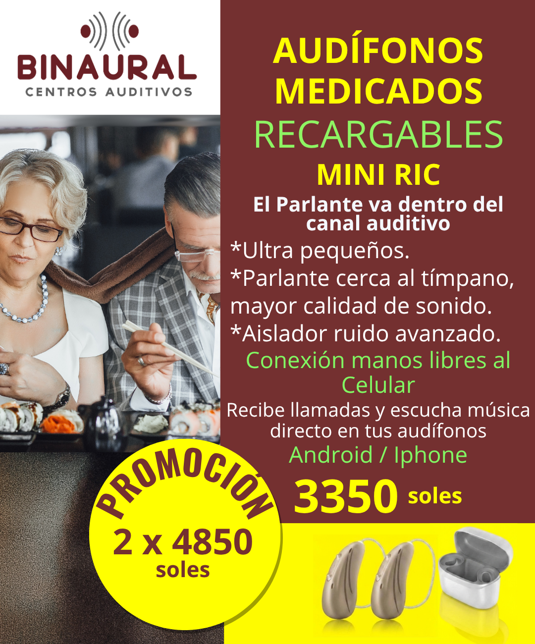 Audífono Recargable