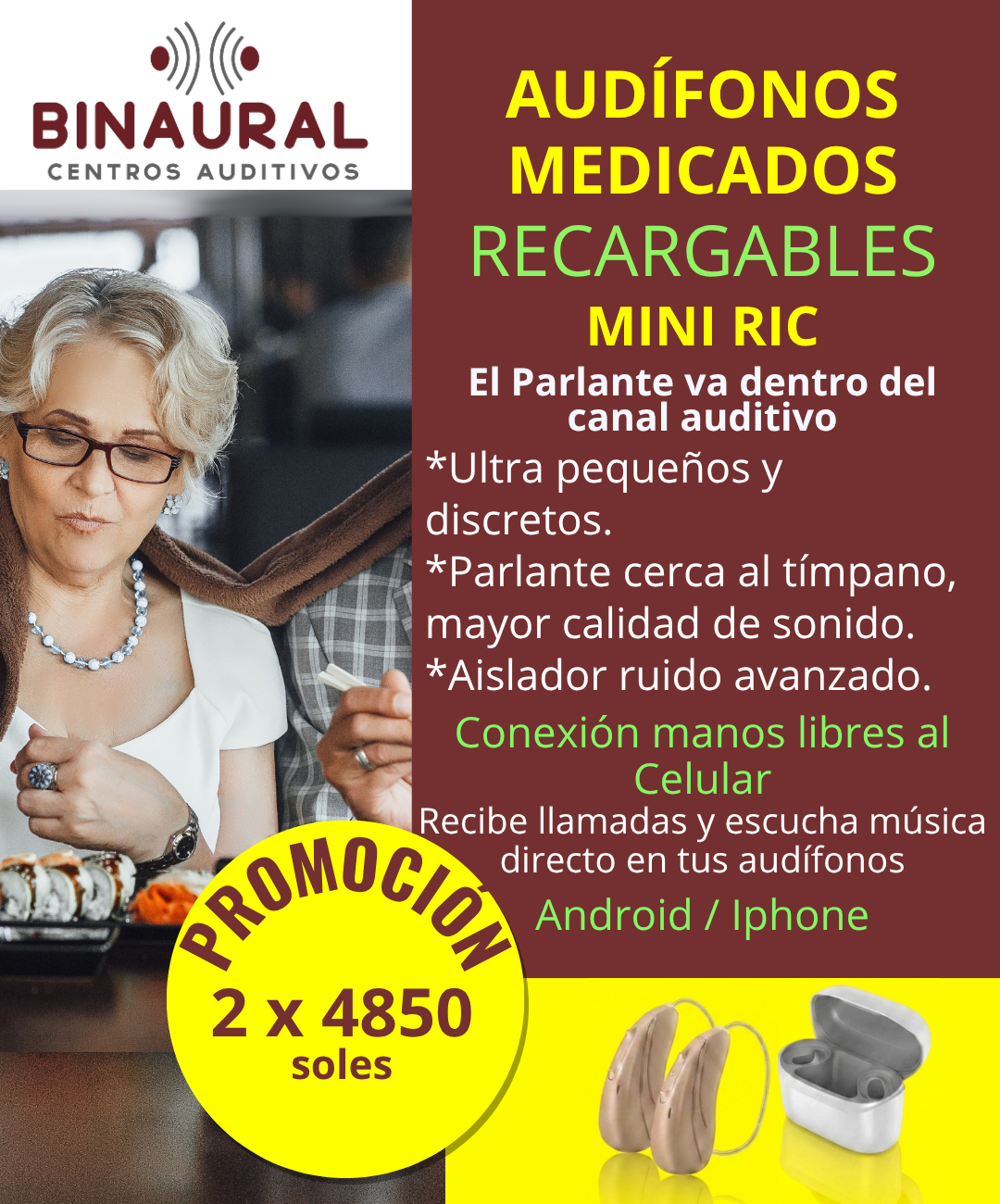 Audífono Recargable