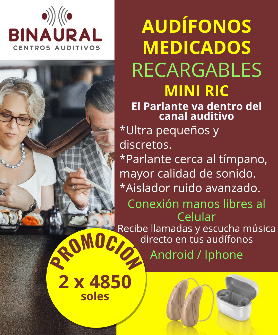 Audífono Recargable