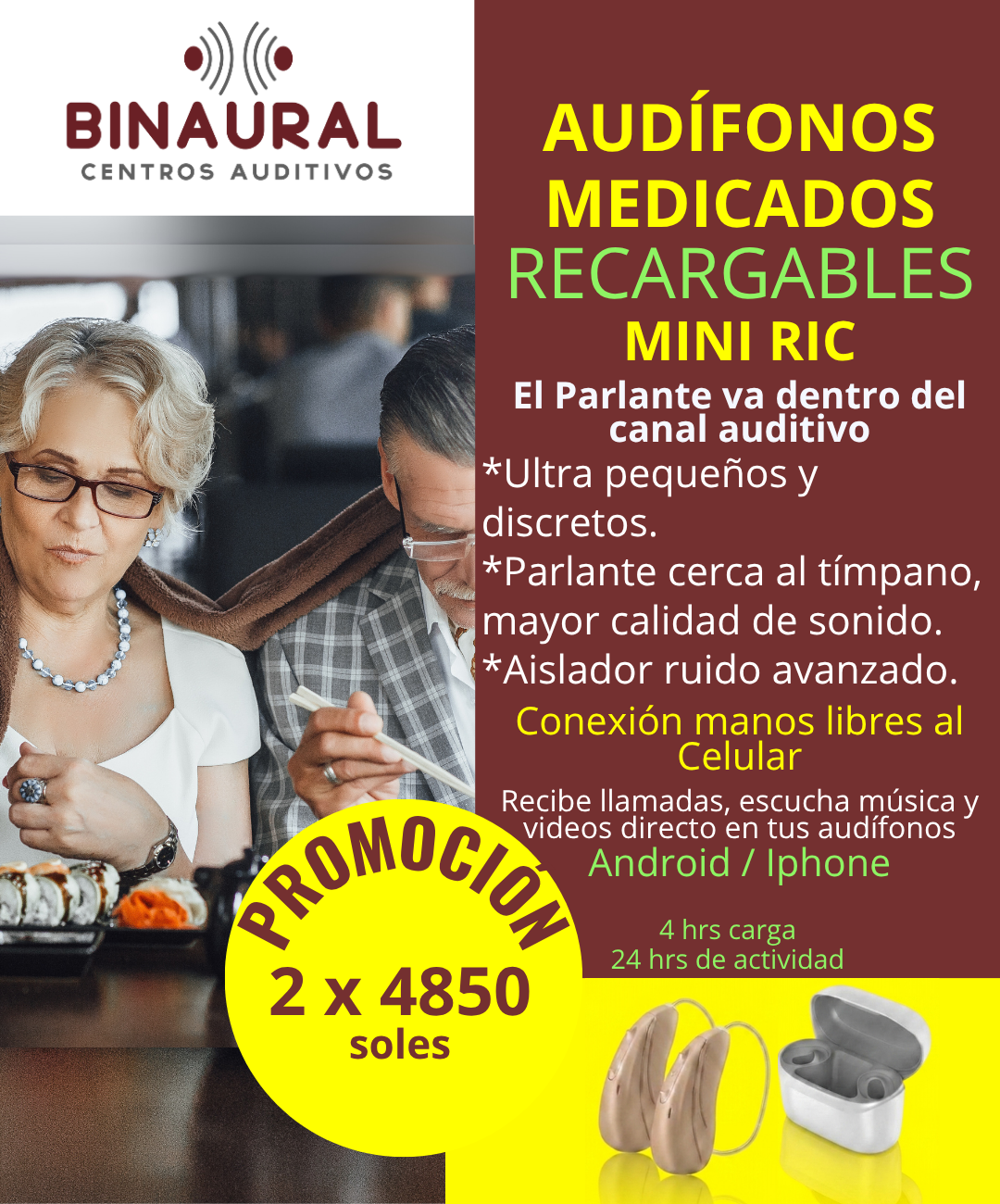 Audífono Recargable