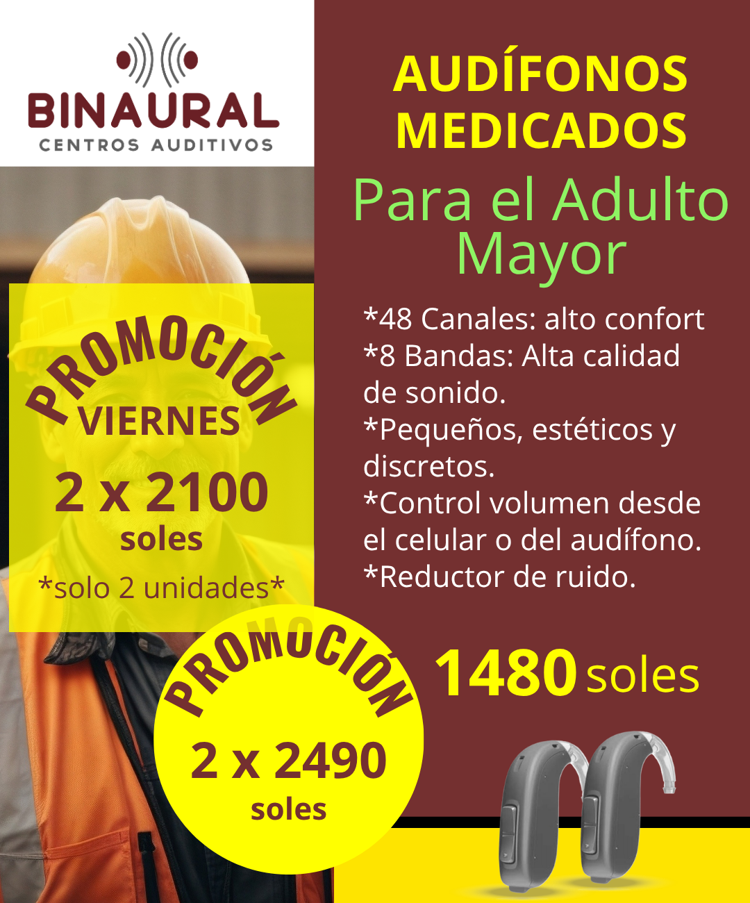 02 Audífonos a Pilas